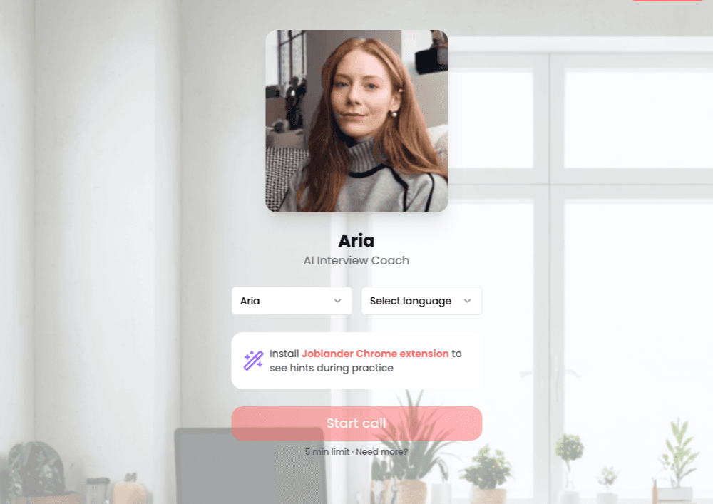 Practice interview lobby