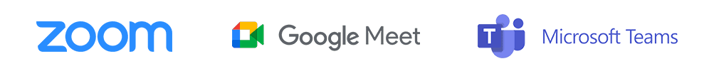 supports Zoom, Google Meet, MS Teams