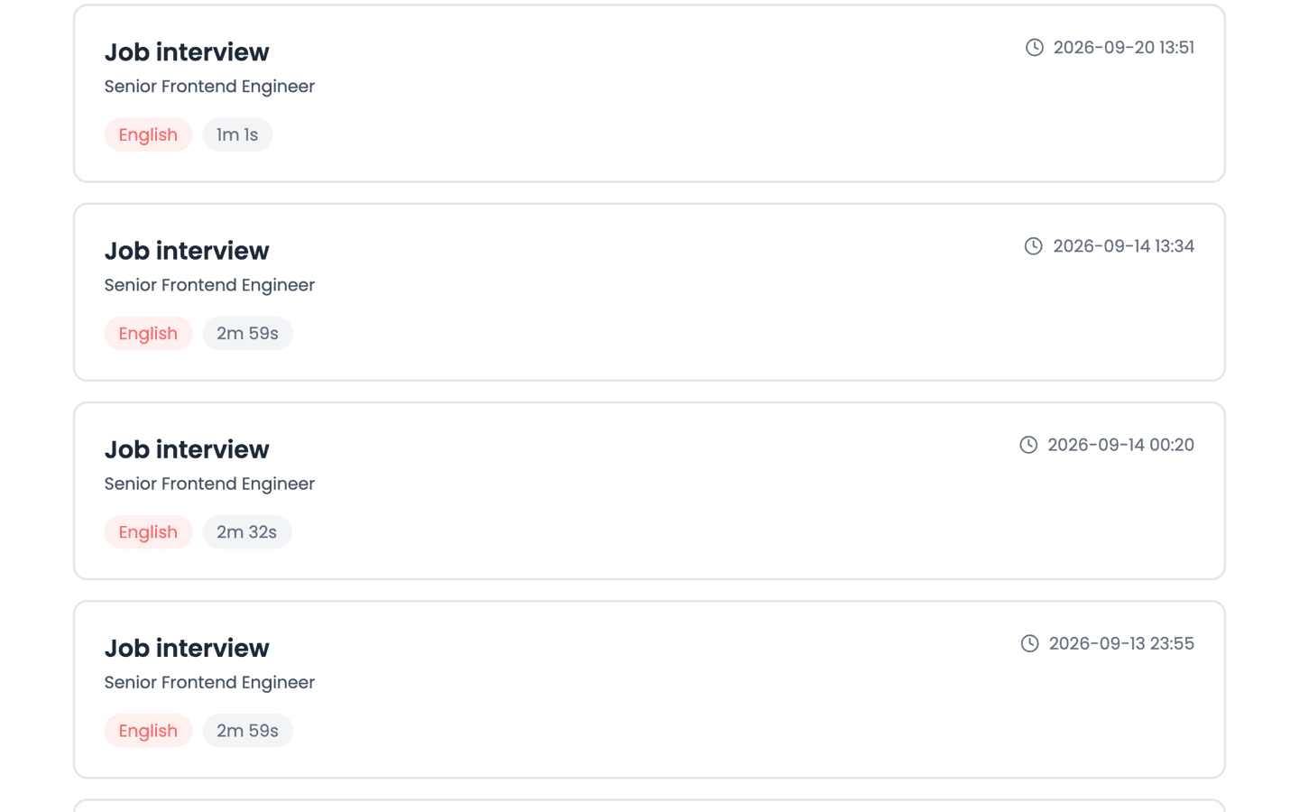 Dashboard – Meetings tab